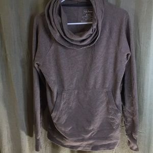 LL BEAN Brown Cowl neck Sweatshirt